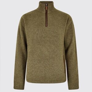 NWT DUBARRY OF IRELAND men’s Feeney Windproof Sweater, Dusky Green wool S M